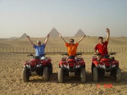 Dune buggy at Saqqara Pyramids