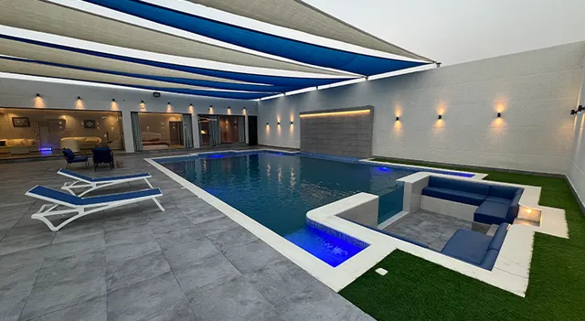 8 Hours at O2 Chalet with Pool in Manama