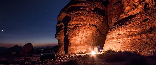 Camp under the stars in Wadi Rum