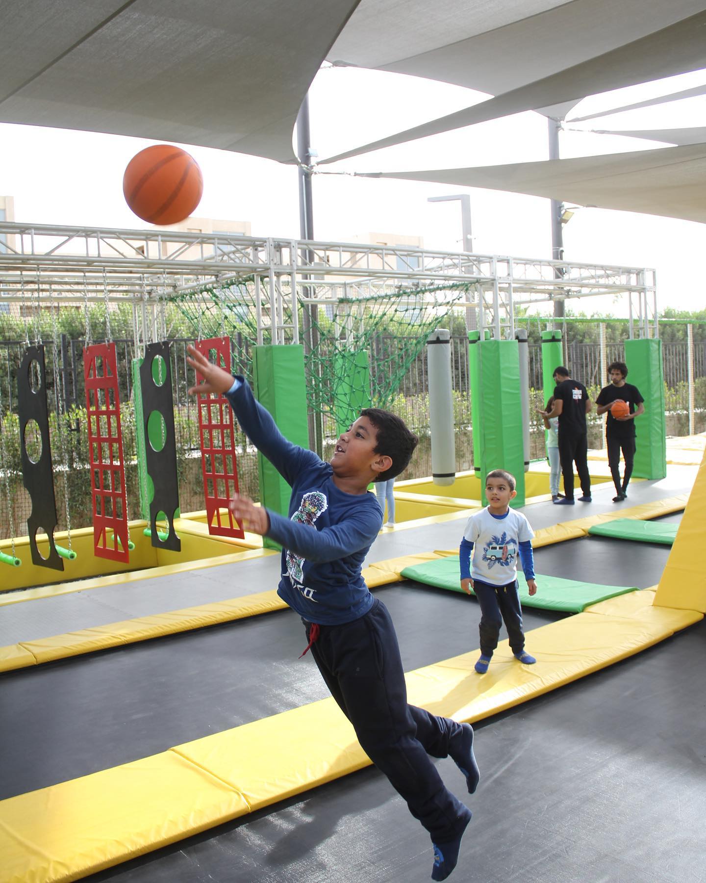 Outdoor trampoline in Egypt