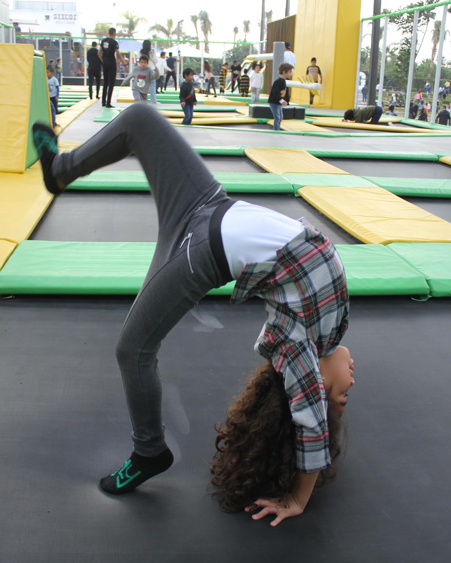 Outdoor trampoline in Egypt