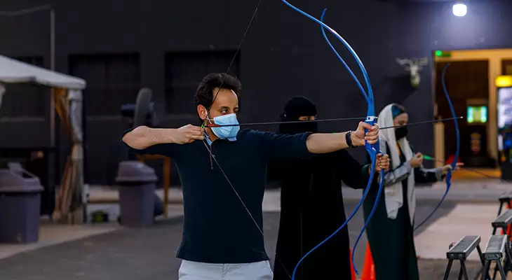 Join us in an arrow archery challenge on the land of Riyadh