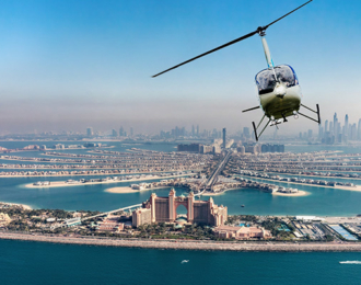 A wonderful helicopter tour in the sky of Dubai