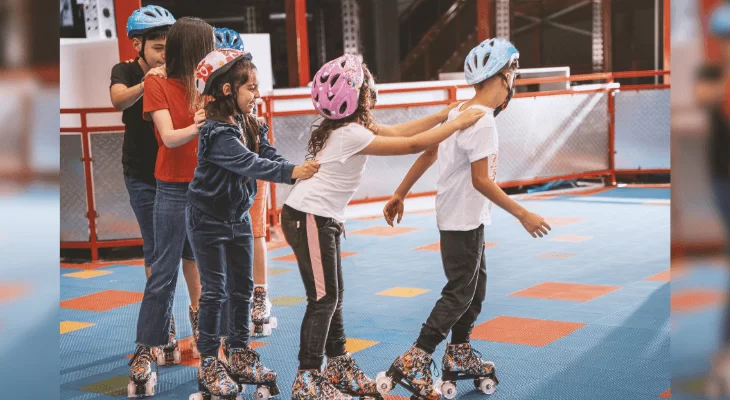 children skating