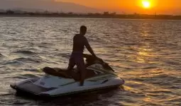 Jet ski at sunset