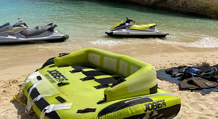 Enjoy a jet ski trip in Dimaniyat Island