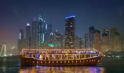 2-Hours Royal Dinner Dhow Cruise in Dubai Marina 