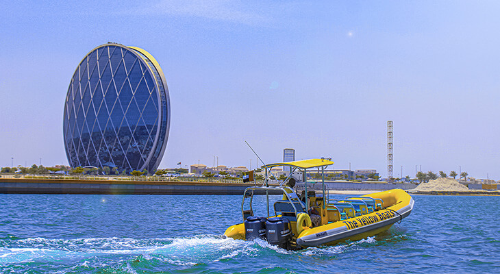 Yellow boat: 45 minutes Yas island tour!