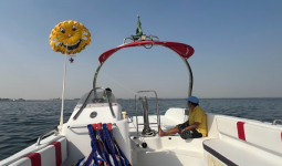 Parasailing in Amwaj Beach Club with Professional Guide 