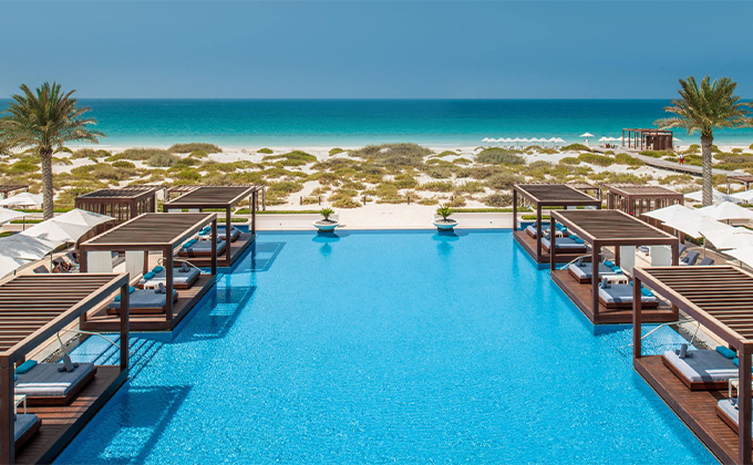 Day-use experience at Saadiyat Beach Club in Abu Dhabi