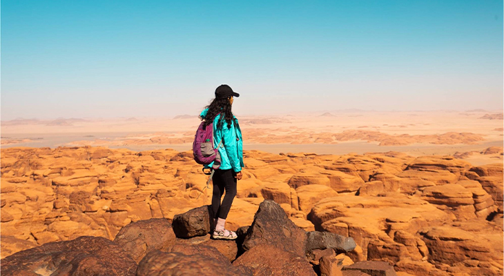 Hiking in mountains of  AL ULA