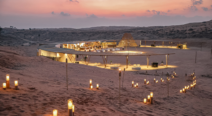 Sunset Camping Experience at S Al-Wadi Camp in RAK