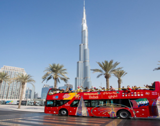 Hop On Hop Off Bus & Dhow Cruise Tour around Dubai 