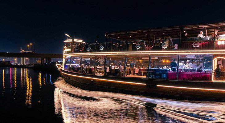 Dubai Creek Royal Dinner Cruise Tickets for 2 Hours