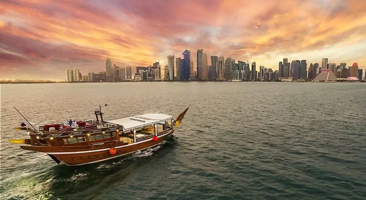 2 hours Sunset Dhow Cruise Passes by West bay, Katara, and The Pearl