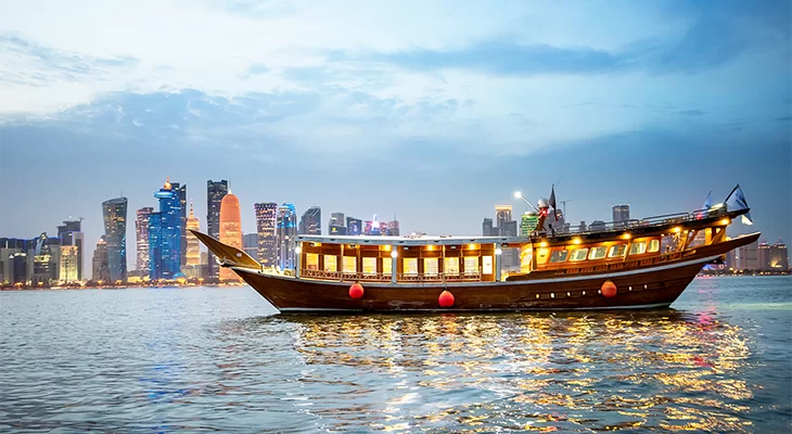 2 hours Sunset Dhow Cruise Passes by West bay, Katara, and The Pearl