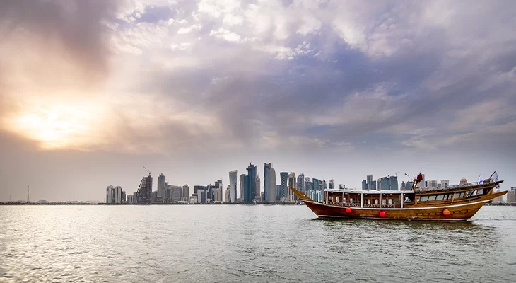 2 hours Sunset Dhow Cruise Passes by West bay, Katara, and The Pearl