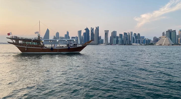 Thursday: 3 hours Dinner Cruise in Dhow Boat with International Food Buffet