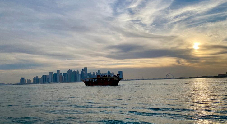 Thursday: 3 hours Dinner Cruise in Dhow Boat with International Food Buffet