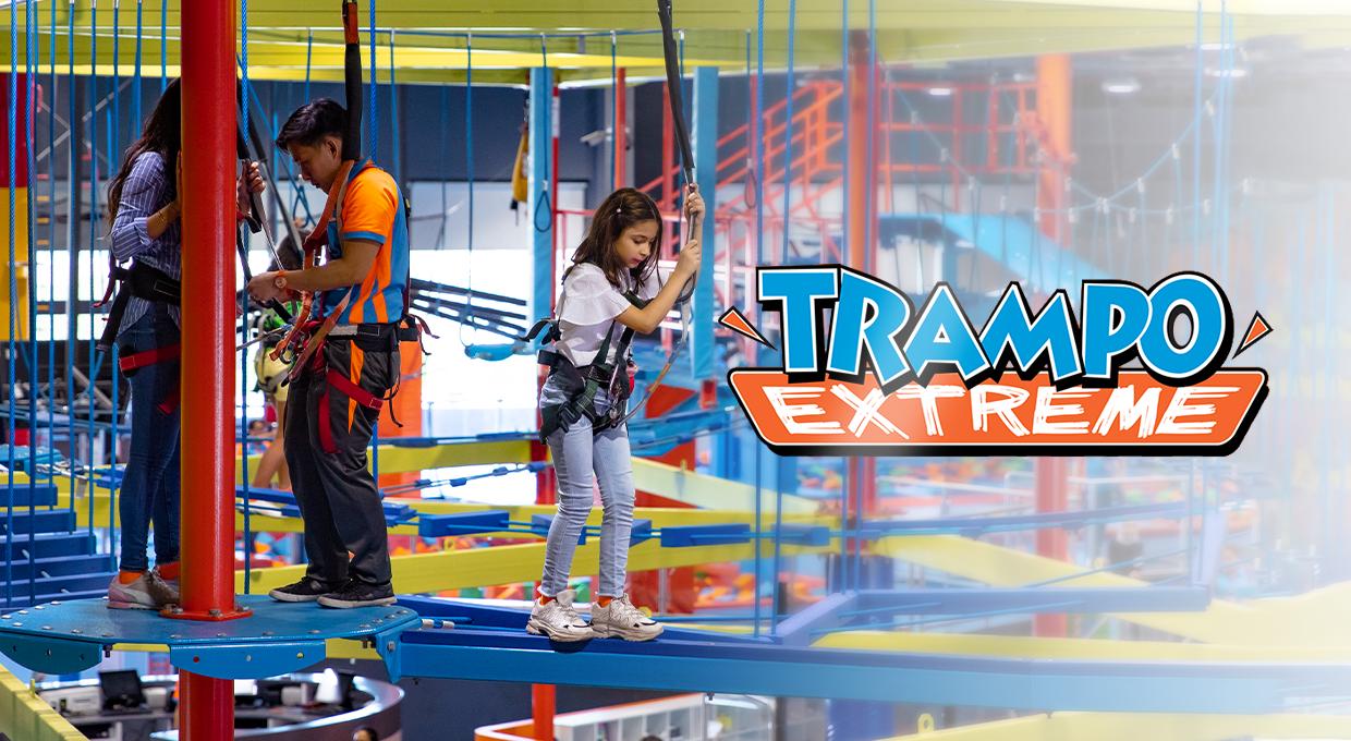 Kuwait: Half an Hour Ticket of SkyTrail at Trampo Extreme