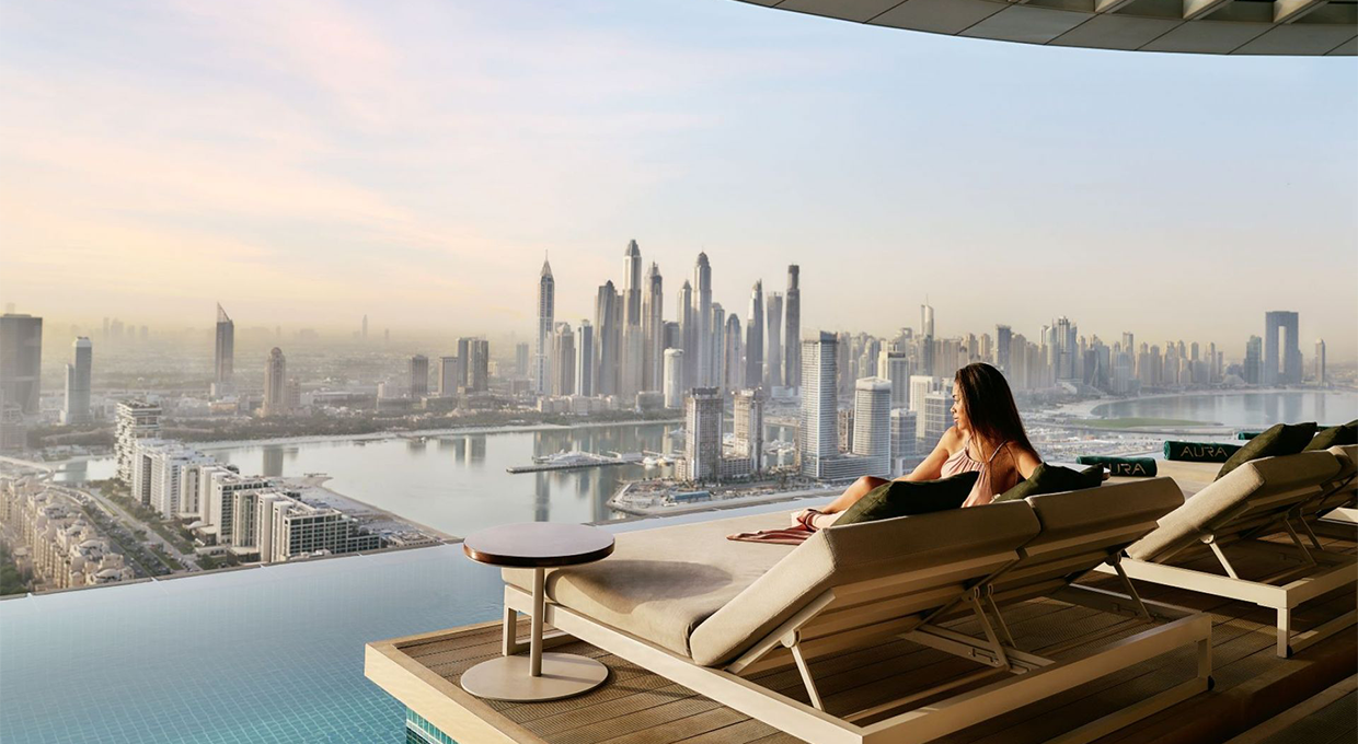 Sunrise at AURA Skypool Dubai 